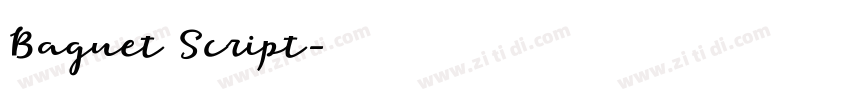 Baguet Script字体转换